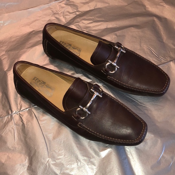 Salvatore Ferragamo Other - Ferragamo Men’s Gancio-Bit Brown Leather Drivers